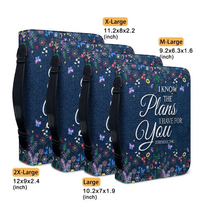 CHRISTIANARTBAG Bible Cover - I Know The Plans I Have For You - Custom Name and Bible Verse - Personalized Bible Cover, CABBBCV01180625