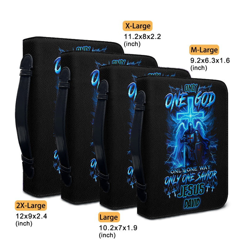 CHRISTIANARTBAG Bible Cover - Only One God Warrior - Personalized Bible Cover – Custom Name – CHRISTIANARTBAG Gift for Christians CAB01280625
