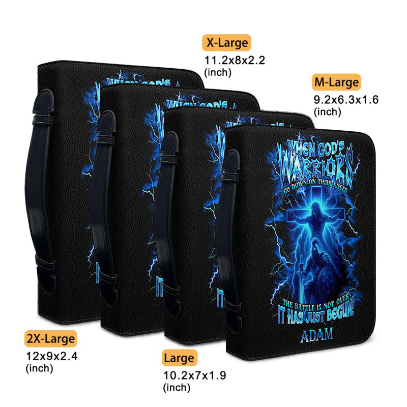 CHRISTIANARTBAG Bible Cover - When God's Warriors Go Down On Their Knees - Personalized Bible Cover – Custom Name – CHRISTIANARTBAG Gift for Christians CAB02280625