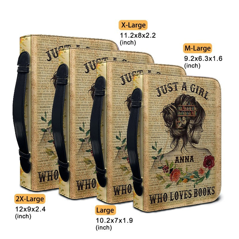 CHRISTIANARTBAG Book Covers - Just A Girl Who Loves Books - Personalized Book Cover.