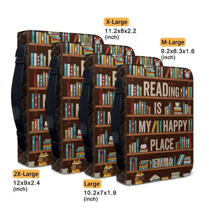 CHRISTIANARTBAG Book Covers - Reading Is My Happy Place - Personalized Book Cover