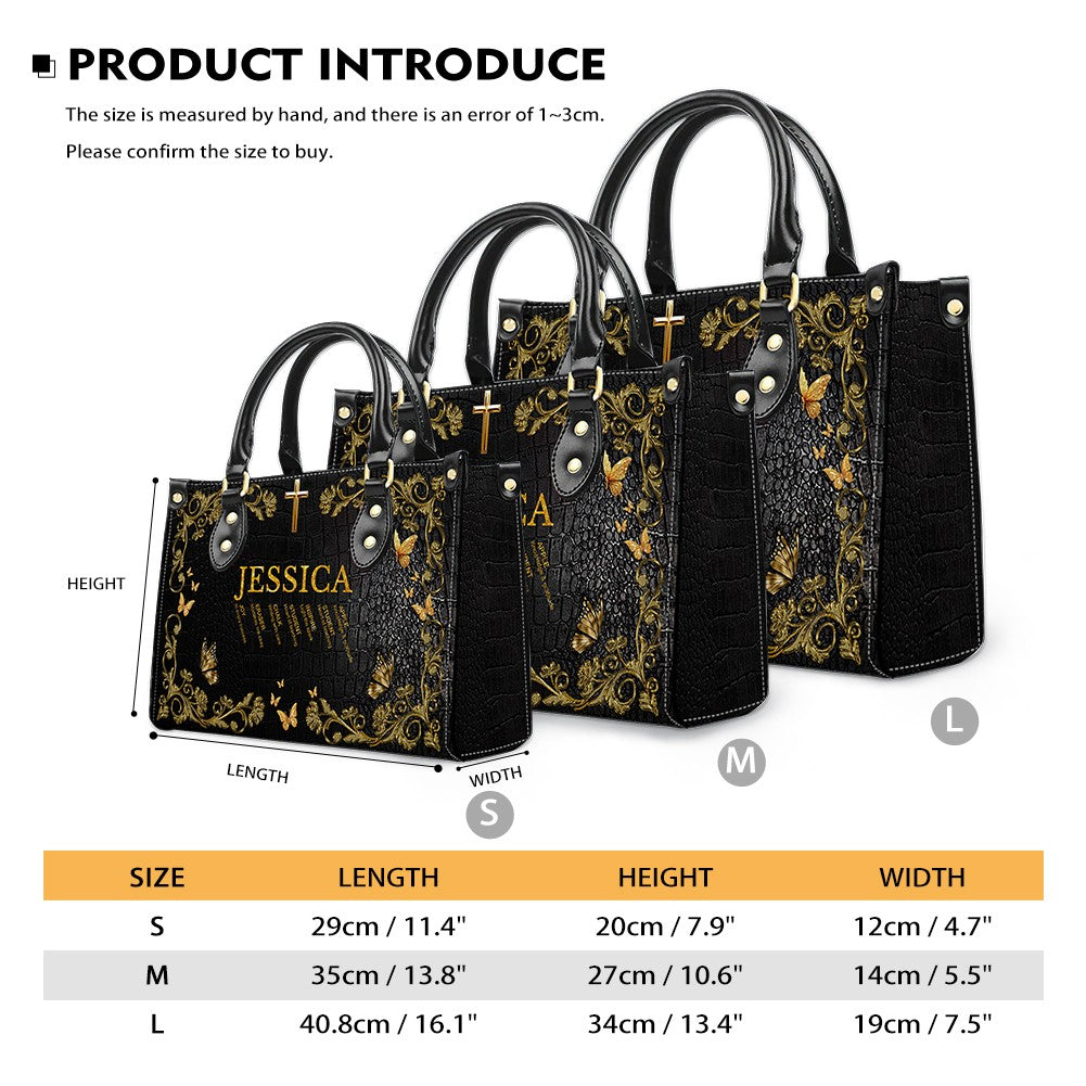 Personalized Leather Handbag for Teachers - Custom Name & Career Acrostic Alphabet Gift