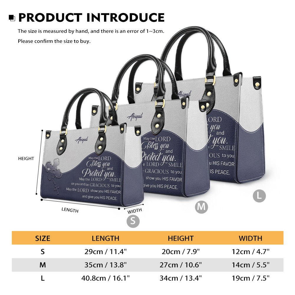 Christian Personalized Leather Handbag for Women – Custom Name & Scripture | CHRISTIANARTBAG