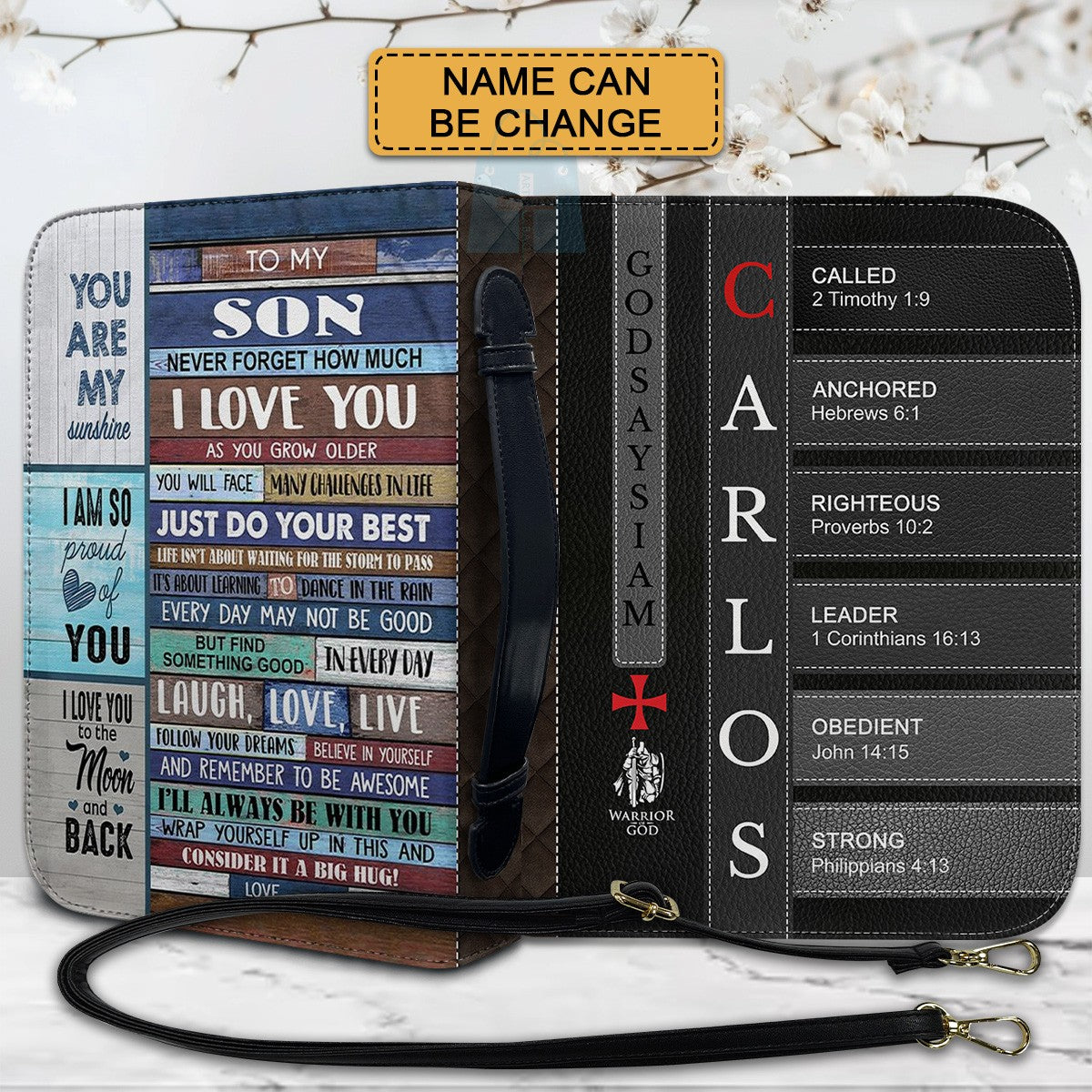 Personalized Bible Cover with Acrostic Name Verse – Custom Faith Gift for [Relationship] – CHRISTIANARTBAG CAB01042026
