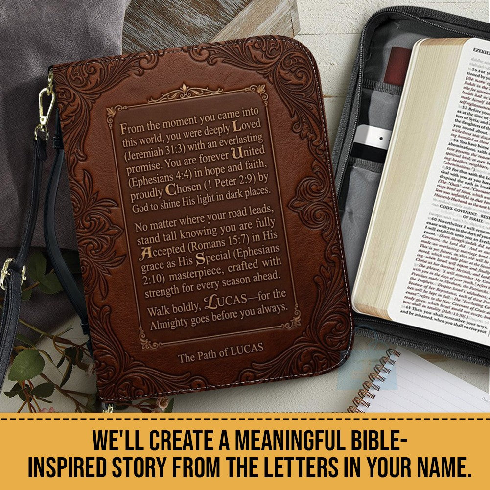 Personalized Name Acrostic Bible Story Cover | Custom Colors & Verses - CHRISTIANARTBAG 01090426