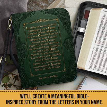 Personalized Name Acrostic Bible Story Cover | Custom Colors & Verses - CHRISTIANARTBAG 01090426