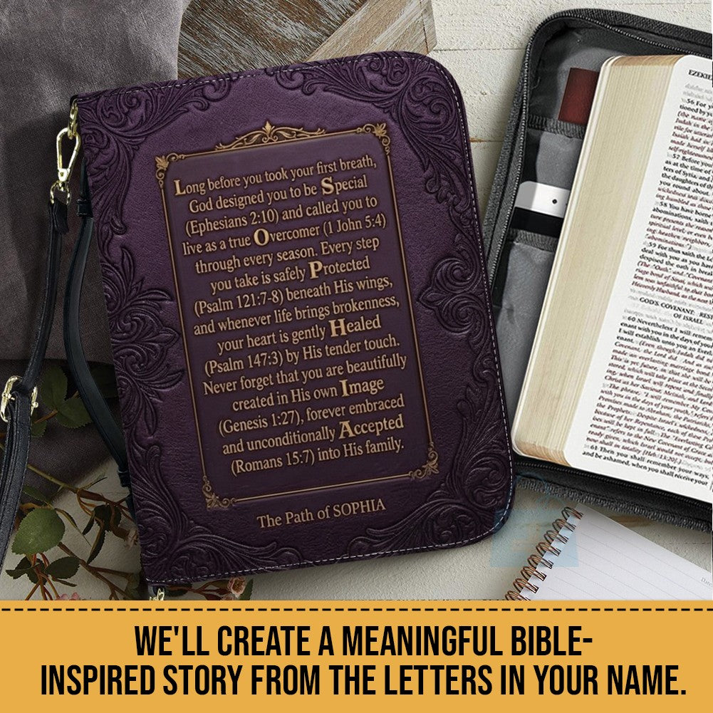 Personalized Name Acrostic Bible Story Cover | Custom Colors & Verses - CHRISTIANARTBAG 01090426