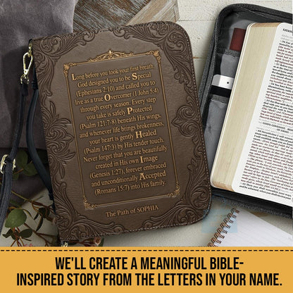 Personalized Name Acrostic Bible Story Cover | Custom Colors & Verses - CHRISTIANARTBAG 01090426