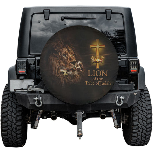 Regal Majesty Custom Spare Tire Cover by CHRISTIANARTBAG - Featuring the Lion of Judah