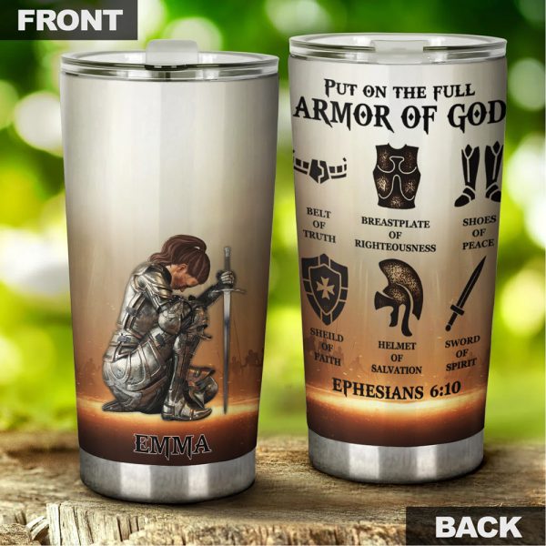 Christianartbag Drinkware, Put On The Full Armor Of God, Personalized Mug, Tumbler, Christmas Gift, CABMUG01130823. - Christian Art Bag