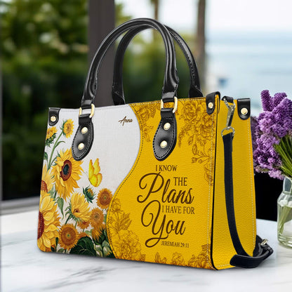 Personalized Leather Handbag for Christian Women – Christian Handbag with Bible Verses | Elegant Faith-Inspired Handbag