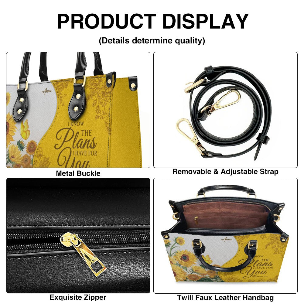SET Sunflower – Personalized Leather Handbag & Wallet | Christian Faith-Inspired Gift by CHRISTIANARTBAG