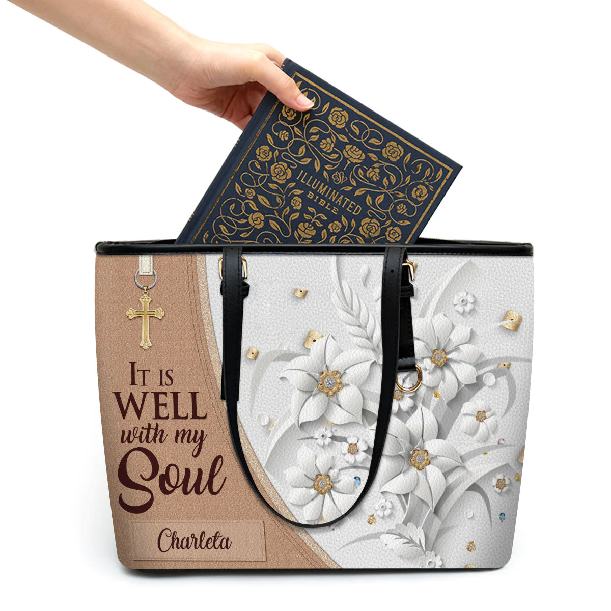 Christianart Designer Handbags, It Is Well With My Soul, Personalized Gifts, Gifts for Women. - Christian Art Bag