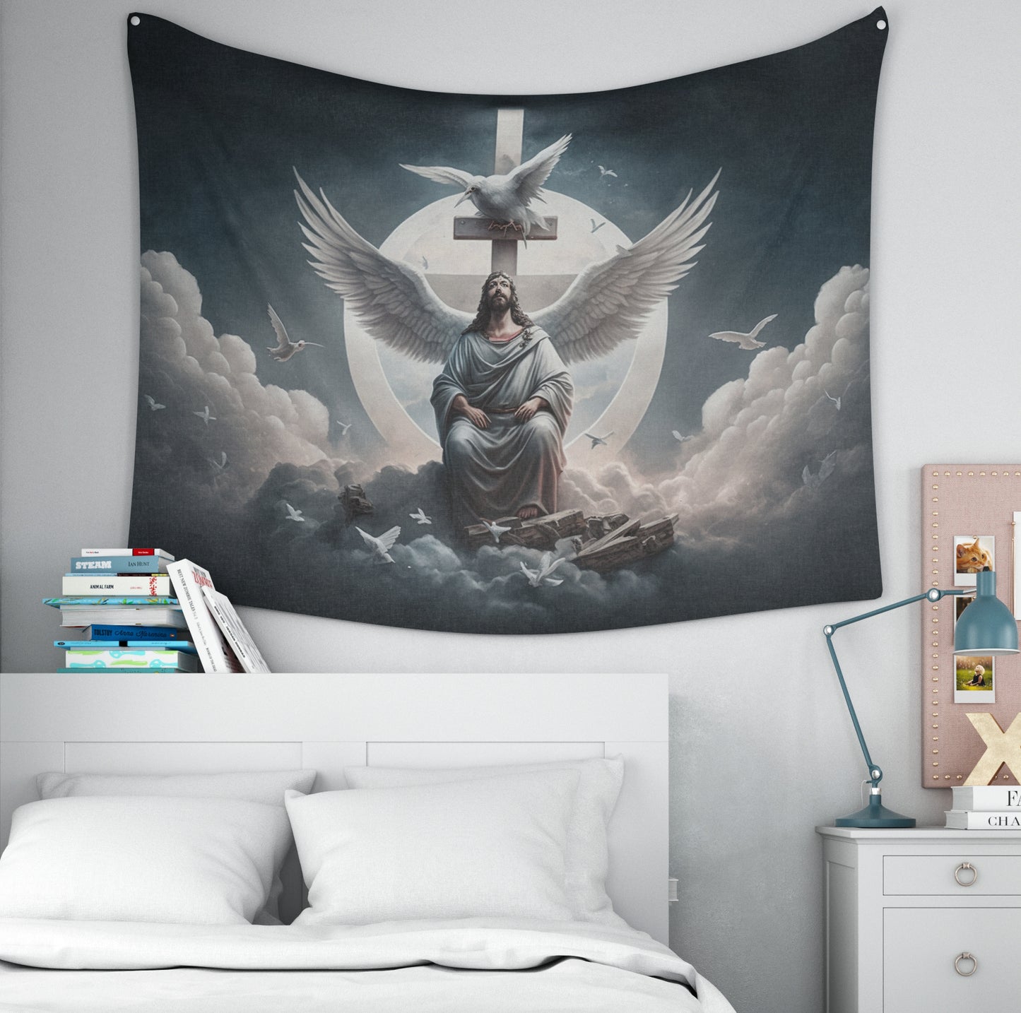 Christianartbag Tapestry, Moses Parting the Red Sea Tapestry, Jesus Christ Tapestry Wall Art, Tapestry Wall Hanging, Christian Wall Art, Tapestries, CABTP01080923. - Christian Art Bag