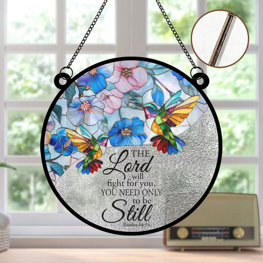 Personalized Christian Suncatcher – Acrylic & Wood Window Hanging Ornament with Bible Verse | CHRISTIANARTBAG 0172426