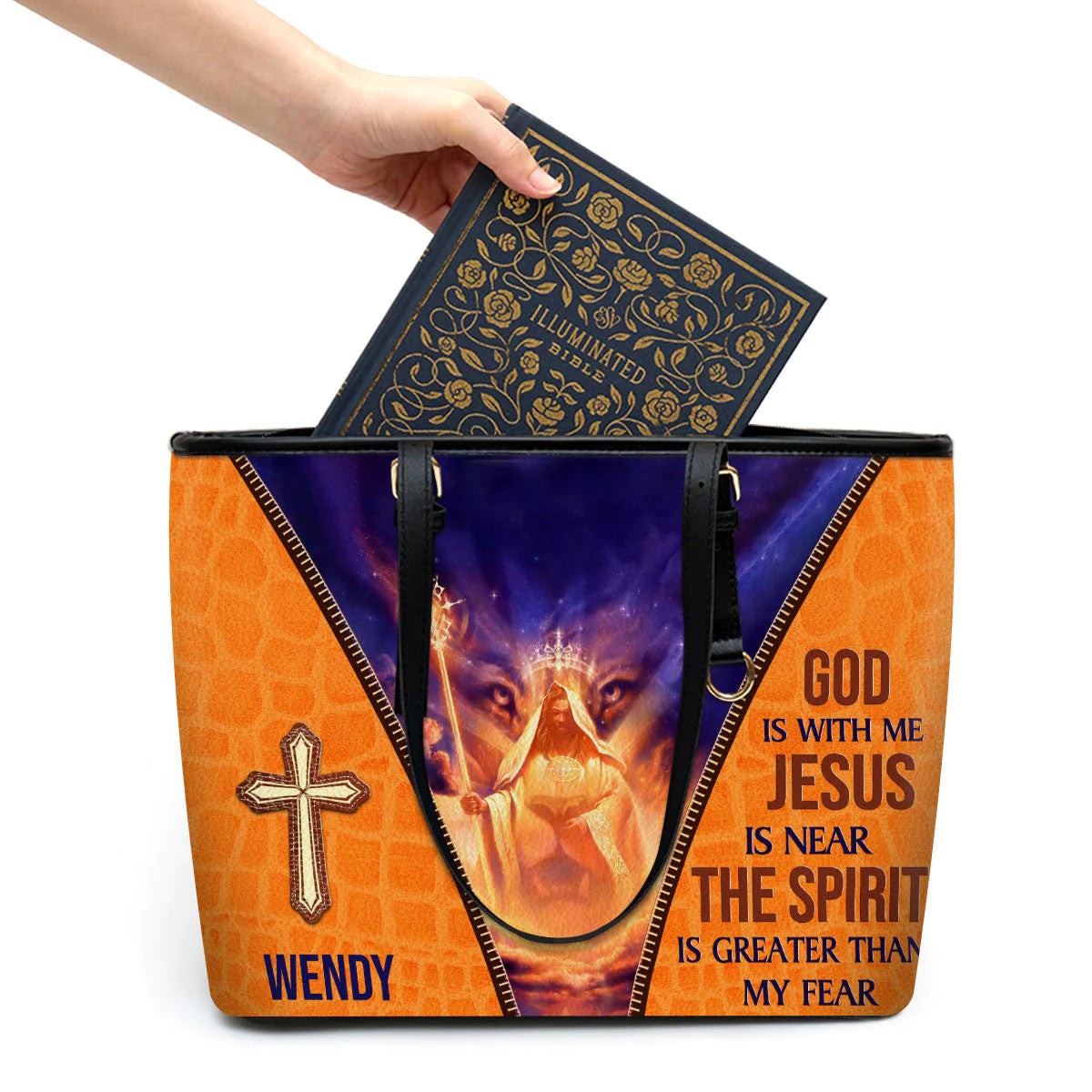 Christianartbag Handbag, The Spirit Is Greater Than My Fear, Personalized Gifts, Gifts for Women, Christmas Gift. - Christian Art Bag
