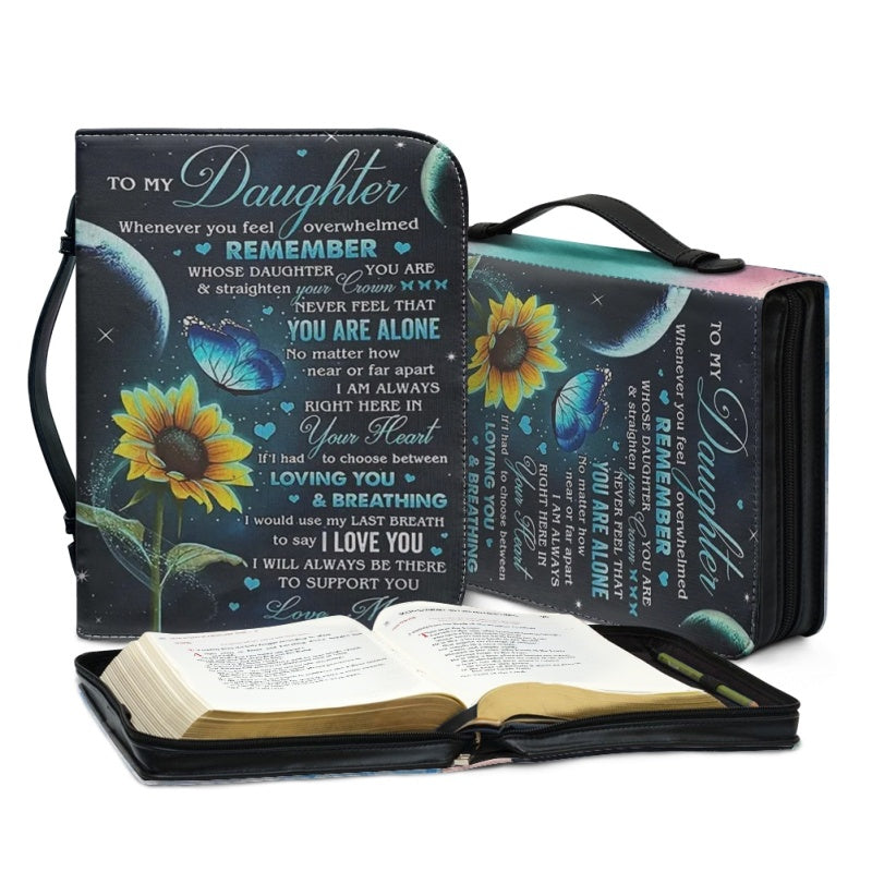 Christianartbag Bible Cover, To My Daughter From Mom Bible Cover, Personalized Bible Cover, Art Design Bible Cover, Christian Gifts, CAB05071223. - Christian Art Bag