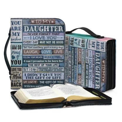 Christianartbag Bible Cover, To My Daughter From Mom Bible Cover, Personalized Bible Cover, Art Design Bible Cover, Christian Gifts, CAB07071223. - Christian Art Bag