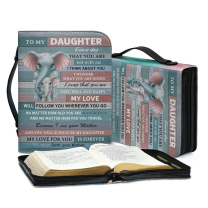 Christianartbag Bible Cover, To My Daughter From Mom Bible Cover, Personalized Bible Cover, Art Design Bible Cover, Christian Gifts, CAB12071223. - Christian Art Bag