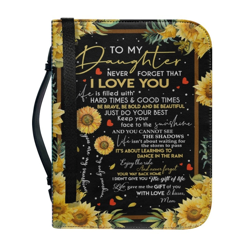 Christianartbag Bible Cover, To My Daughter From Mom Bible Cover, Personalized Bible Cover, Art Design Bible Cover, Christian Gifts, CAB13071223. - Christian Art Bag