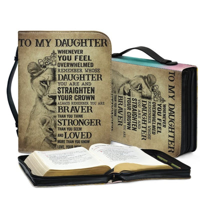 Christianartbag Bible Cover, To My Daughter From Mom Bible Cover, Personalized Bible Cover, Art Design Bible Cover, Christian Gifts, CAB17071223. - Christian Art Bag