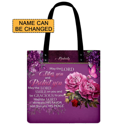 Personalized Christian Leather Handbag for Women – Bible Verse Floral Purse, Custom Name Religious Gift by CHRISTIANARTBAG