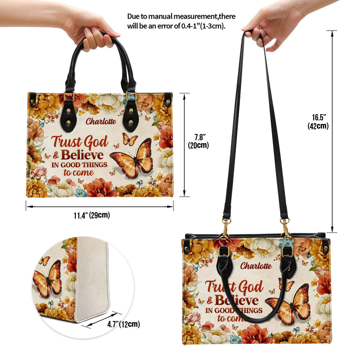 Christianart Handbag, Trust God And Believe In Good Things To Come, Personalized Gifts, Gifts for Women, Christmas Gift. - Christian Art Bag
