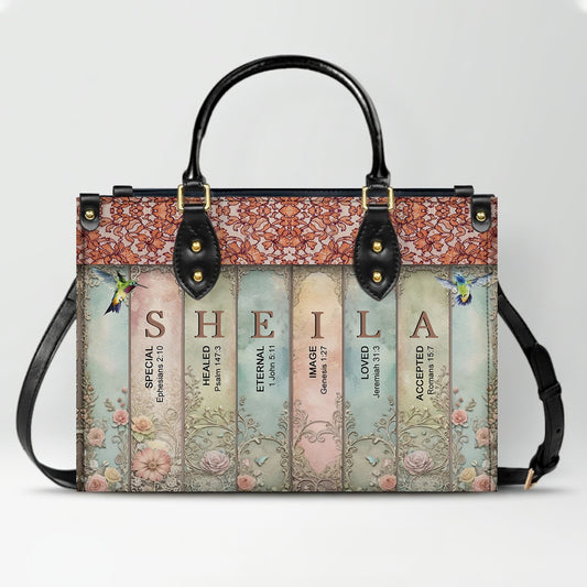 Christianartbag Handbags- Uncover the sacred meaning of your name - Bookmarks Leather Handbag - CABLTB01120624.