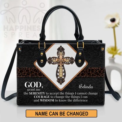 Christianart Handbag, Personalized Hand Bag, God and Cross, Personalized Gifts, Gifts for Women. - Christian Art Bag