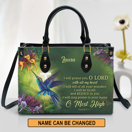 Christianart Designer Handbags, I Will Praise You, Personalized Gifts, Gifts for Women, Christmas Gift. - Christian Art Bag