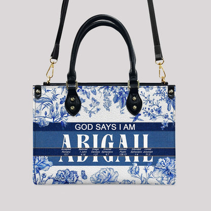 Personalized Leather Handbag with Custom Name & Bible Verse Meaning – Christian Tote Bag