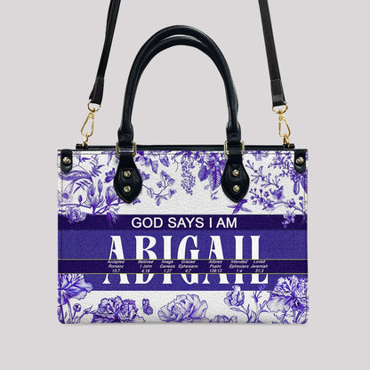 Personalized Leather Handbag with Custom Name & Bible Verse Meaning – Christian Tote Bag