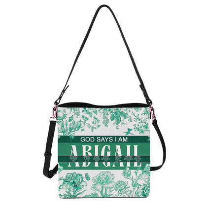 Personalized Christian Bucket Bag – Personalized Leather Bucket Bag with Custom Name & Bible Verse Meaning