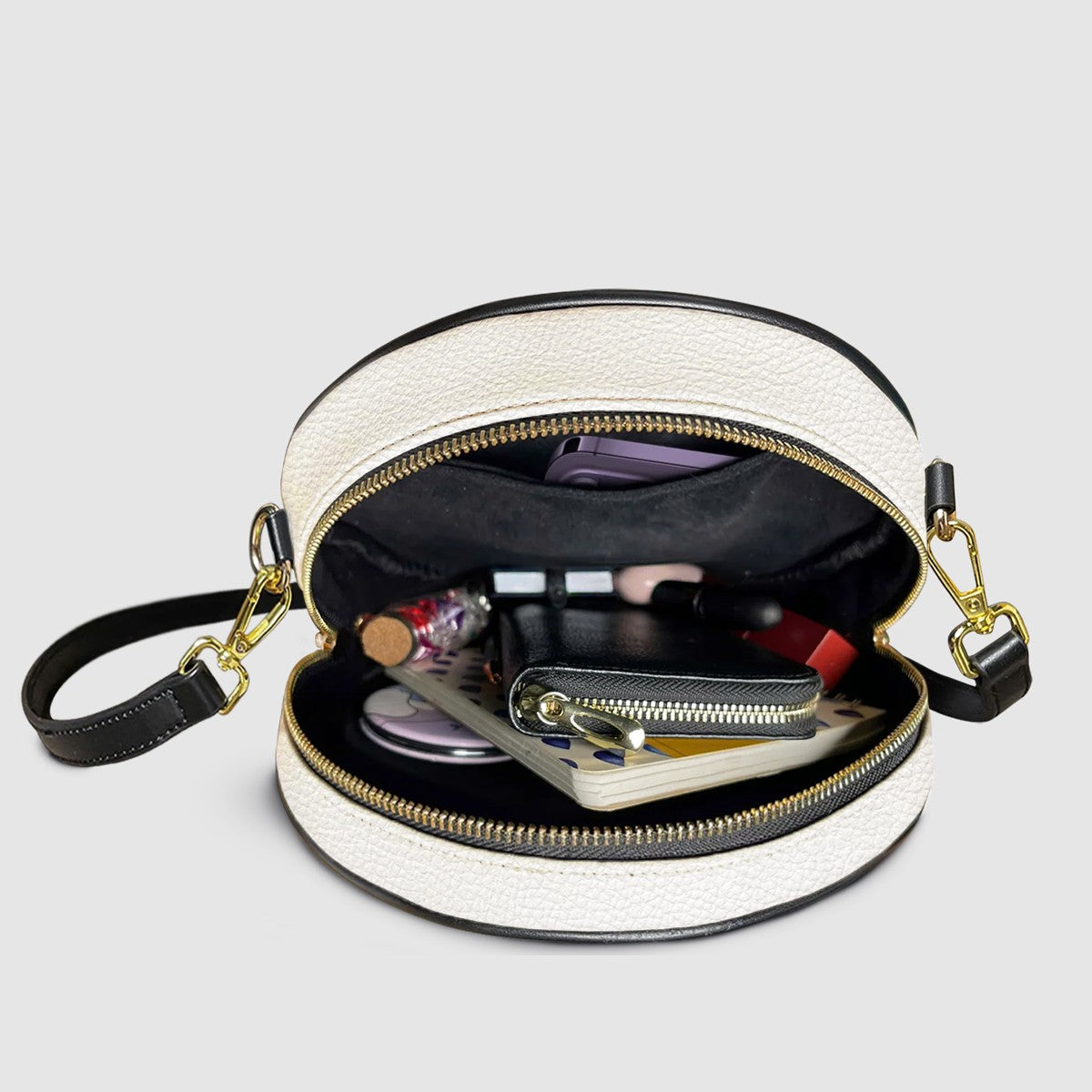 Personalized Leather Circle Bag with Bible Verses & Name Letters – CHRISTIANARTBAG