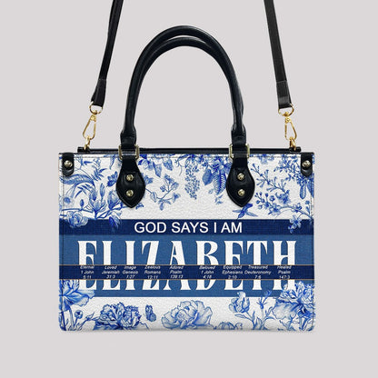 Personalized Leather Handbag with Custom Name & Bible Verse Meaning – Christian Tote Bag