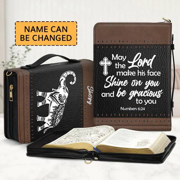 Christianartbag Bible Cover, May The Lord Make His Face Shine On You, Personalized Bible Cover, Gifts For Women, Gifts For Men, Christmas Gift, CABBBCV01020823. - Christian Art Bag