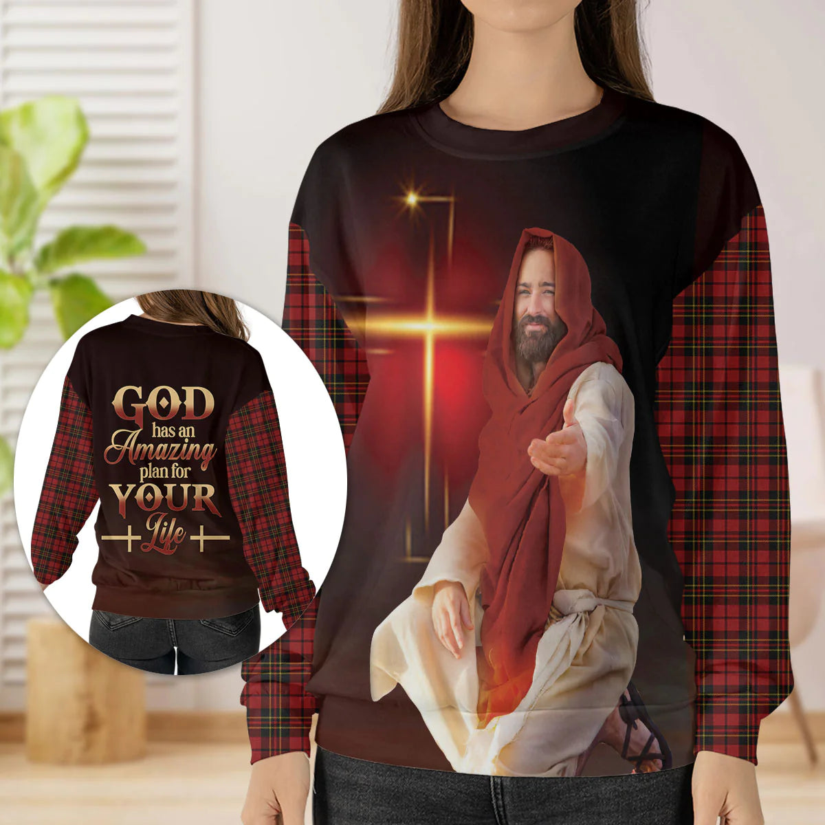 Christianartbag 3D Sweater, God Has An Amazing Plan For Your Life, Unisex Sweater, Christmas Gift. - Christian Art Bag