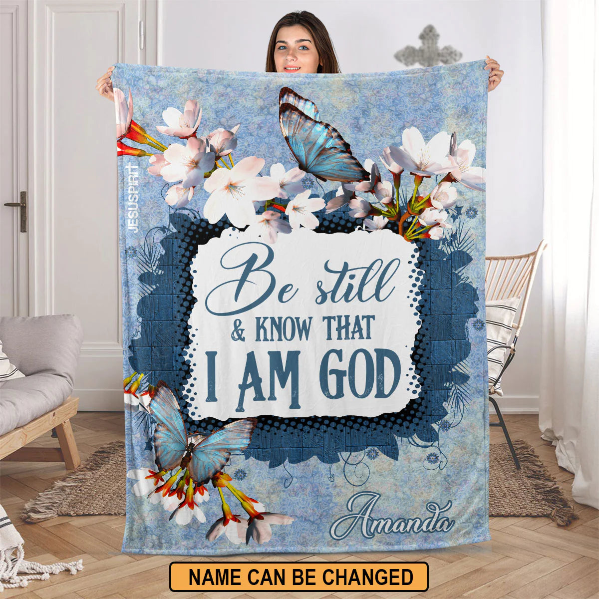 Christianart Blanket, Be Still And Know That I Am God, Christian Blanket, Bible Verse Blanket, Christmas Gift, CABBK08111223. - Christian Art Bag