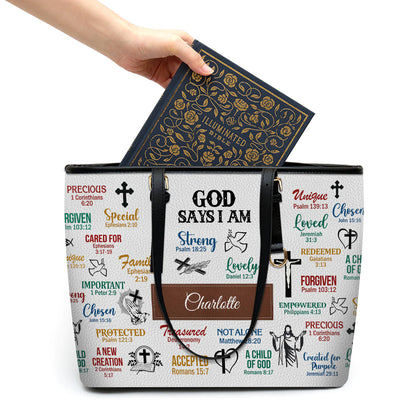 Christianart Bible Cover, What God Says About You, Personalized Gifts for Pastor, Gifts For Women, Gifts For Men. - Christian Art Bag