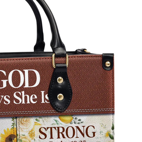 Christianartbag Handbags, God Says She Is Leather Bags, Personalized Bags, Gifts for Women, Christmas Gift, CABLTB01290723. - Christian Art Bag