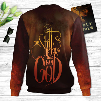 Christianartbag 3D Sweater, Be Still And Know That I Am God, Unisex Sweater, Christmas Gift. - Christian Art Bag