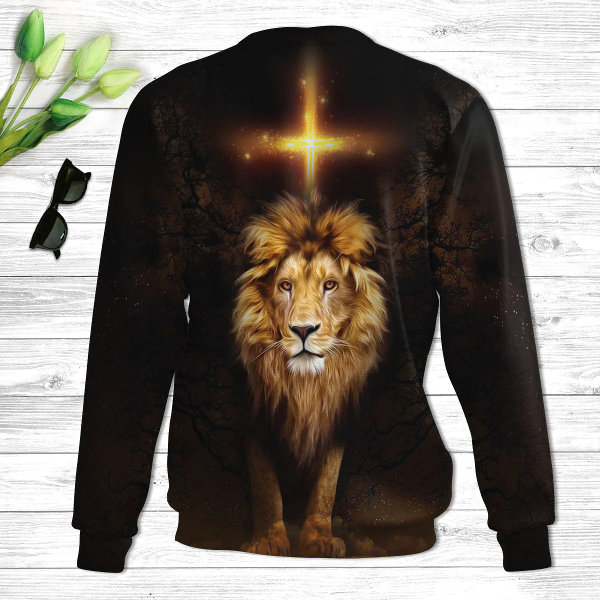 Christianartbag 3D Sweater, I Will Walk By Faith Even When Cannot See Lion, Unisex Sweater, Christmas Gift. - Christian Art Bag