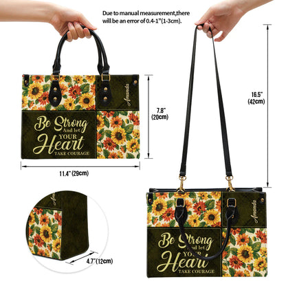 Christianart Designer Handbags, Be Strong And Let Your Heart Take Courage, Personalized Gifts, Gifts for Women. - Christian Art Bag