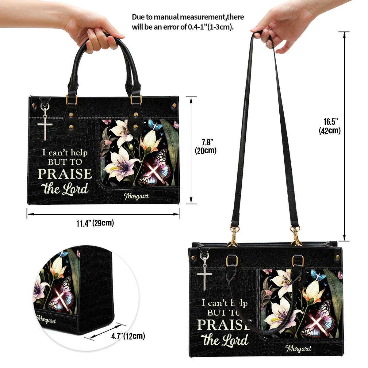 Christianart Handbag, Personalized Hand Bag, I Can't Help But To Praise The Lord, Personalized Gifts, Gifts for Women. - Christian Art Bag