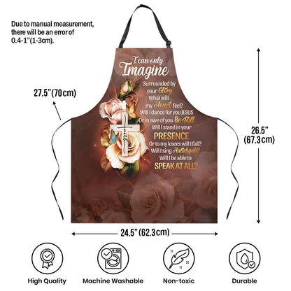 Christianartbag Apron, My God My Savior, Flower And Butterfly, Apron for Women, Gift For Women, Christmas Gift, - Christian Art Bag