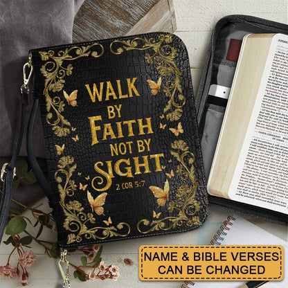 CHRISTIANARTBAG Bible Cover - I Can Do All Things Through Christ - Custom Name and Bible Verse - Personalized Bible Cover, CABBBCV0160525