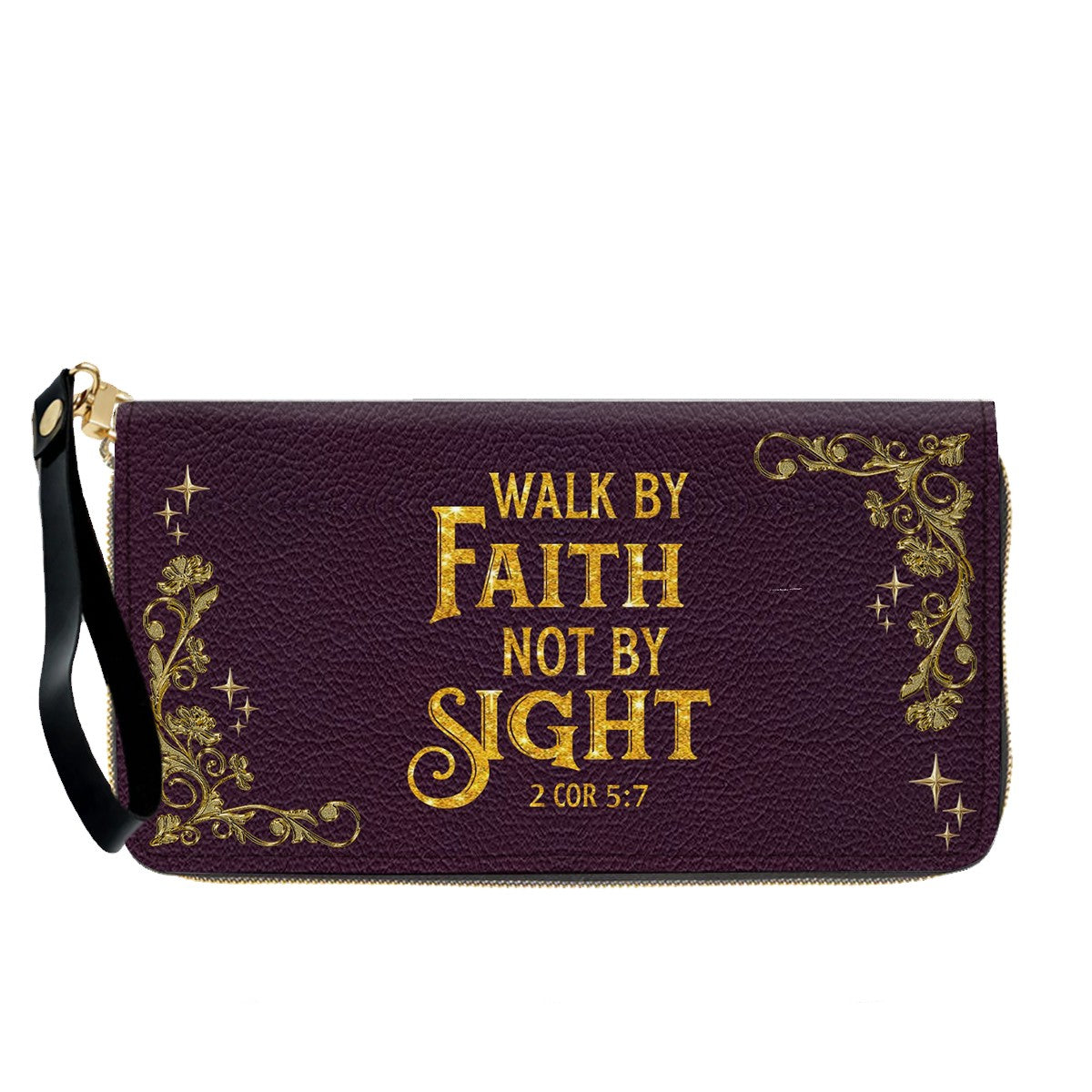 Personalized Leather Handbag & Long Wallet Set – Custom Name & Bible Verse | Elegant Christian Gift for Women
