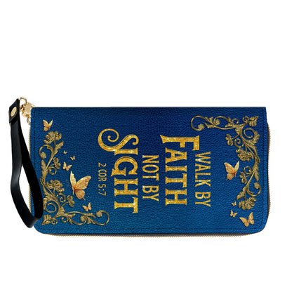 Personalized Christian Leather Handbag – Gold Navy Bible Verse Tote for Women | CHRISTIANARTBAG CAB01122525