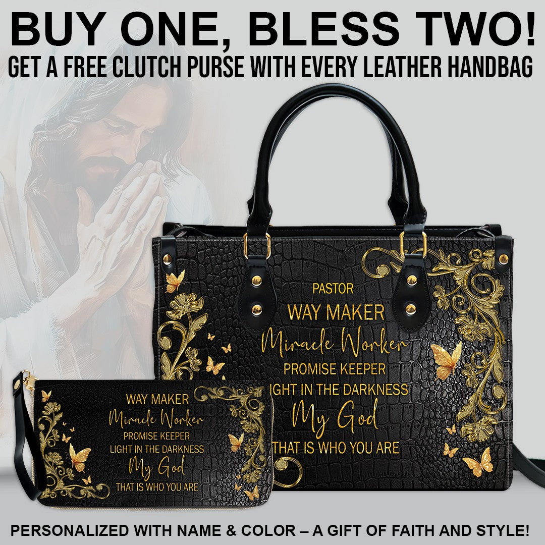 CHRISTIANARTBAG Bible Cover - I Know The Plans I Have For You - Free Clutch Purse with Personalized Leather Handbag - CAB060625