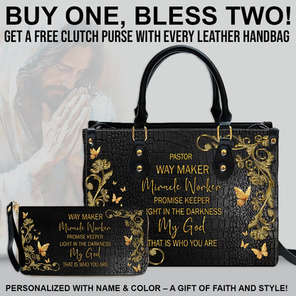CHRISTIANARTBAG Bible Cover - I Know The Plans I Have For You - Free Clutch Purse with Personalized Leather Handbag - CAB060625